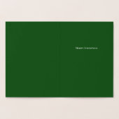 Carte Dorée Joie! Joyeux Noël Arbre de Noël Vert Vos Mots (Intérieur)