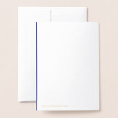 Carte Dorée Joie ! Joyeux Noël Noël Arbre Bleu Vos Paroles (Derrière avec enveloppe)