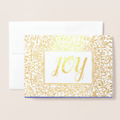 Carte Dorée Joie. Noël de luxe (Devant avec enveloppe)