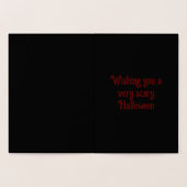Carte Dorée Joli Vampire Personnalisé d'Halloween (Intérieur)