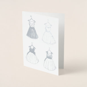 Carte Dorée Jolie robe de fête Prom Retro les années 50 Vintag