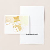 Carte Dorée Jolly Snowman (Affichage)
