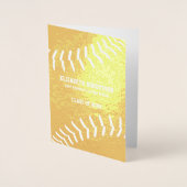 Carte Dorée Jour de remise des diplômes de l'athlète de softba (Devant)