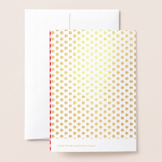 Carte Dorée Jour des Véntines (Derrière avec enveloppe)