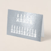 Carte Dorée Joyeuse police d'arbre de Noël, Ajouter une photo, (Devant)