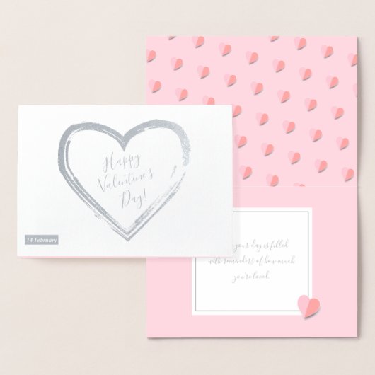 Carte Dorée Joyeuse Saint-Valentin Élégante Classique (Affichage)