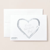Carte Dorée Joyeuse Saint-Valentin Élégante Classique (Devant avec enveloppe)