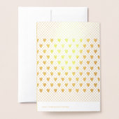 Carte Dorée Joyeuse Saint-Valentin Élégante Luxueuse Or (Derrière avec enveloppe)