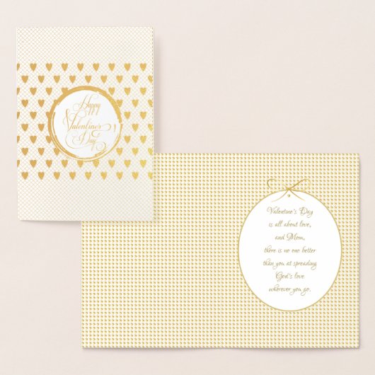 Carte Dorée Joyeuse Saint-Valentin Élégante Luxueuse Or (Affichage)
