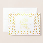 Carte Dorée Joyeuse Saint-Valentin Élégante Luxueuse Or (Devant avec enveloppe)