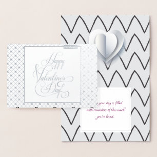 Carte Dorée Joyeuse Saint-Valentin Élégante Moderne