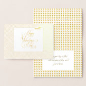 Carte Dorée Joyeuse Saint-Valentin Luxe Élégant Or (Affichage)