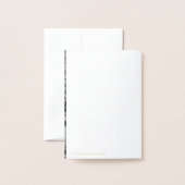 Carte Dorée Joyeuses Fêtes Cerf Élégant Or Réel Feuille (Derrière avec enveloppe)