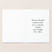 Carte Dorée Joyeuses fêtes de Noël Ornements décoratifs (Intérieur)