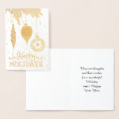 Carte Dorée Joyeuses fêtes de Noël Ornements décoratifs (Affichage)