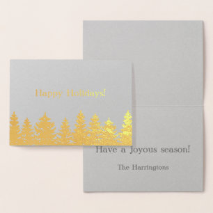 Carte Dorée Joyeuses fêtes ! Fond d'or Vous Customisez