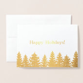 Carte Dorée Joyeuses fêtes ! | Fond d'or | Vous Customisez (Devant avec enveloppe)