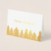 Carte Dorée Joyeuses fêtes ! | Fond d'or | Vous Customisez (Devant)