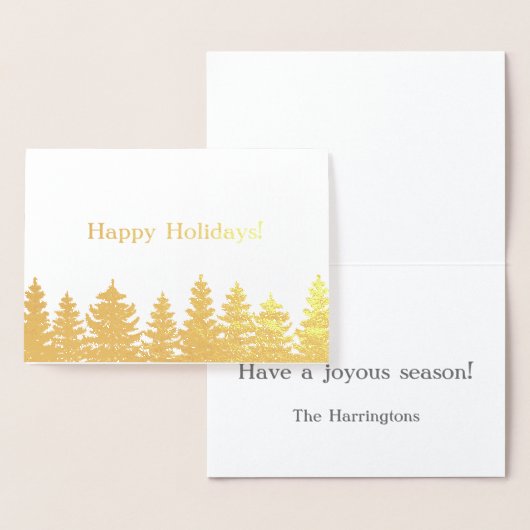 Carte Dorée Joyeuses fêtes ! | Fond d'or | Vous Customisez (Affichage)