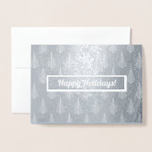 Carte Dorée Joyeuses fêtes. Le luxe de Noël réel (Devant avec enveloppe)