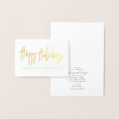 Carte Dorée Joyeuses Fêtes Salutations (Affichage)