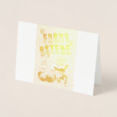 Carte Dorée Joyeuses Pâques (Devant)