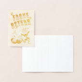 Carte Dorée Joyeuses Pâques (Affichage)