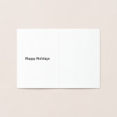 Carte Dorée Joyeuses vacances neige étoiles Arbre Noël (Intérieur)