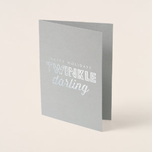 Carte Dorée Joyeuses vacances Twinkle Darling