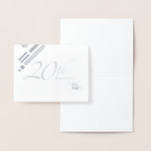 Carte Dorée Joyeux 20e anniversaire Mod Birds (Affichage)
