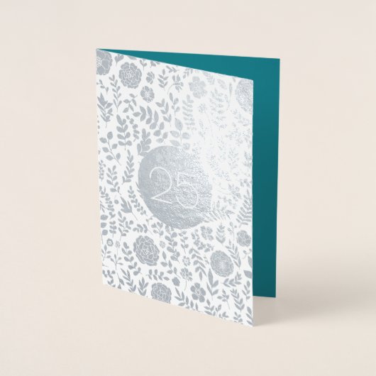 Carte Dorée Joyeux 25e anniversaire Luxe (Devant)