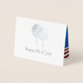 Carte Dorée Joyeux 4 juillet. Entreprise patriotique (Devant)