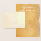 Carte Dorée Joyeux 4ème anniversaire d'or (Affichage)