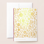 Carte Dorée Joyeux 50e anniversaire de Mariage luxe (Derrière avec enveloppe)