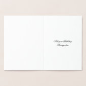 Carte Dorée Joyeux 50e anniversaire Elegant (Intérieur)