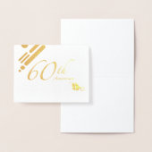Carte Dorée Joyeux 60e anniversaire Mod Birds (Affichage)