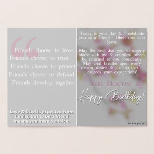 Carte Dorée Joyeux Ami d'Anniversaire !