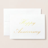 Carte Dorée Joyeux anniversaire (Devant avec enveloppe)