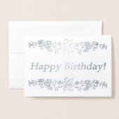 Carte Dorée Joyeux anniversaire ! (Devant avec enveloppe)