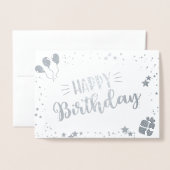 Carte Dorée Joyeux anniversaire (Devant avec enveloppe)