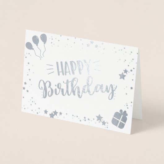 Carte Dorée Joyeux anniversaire (Devant)