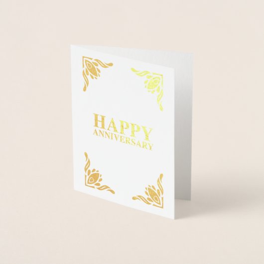 Carte Dorée Joyeux anniversaire (Devant)