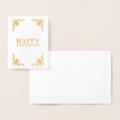 Carte Dorée Joyeux anniversaire (Affichage)