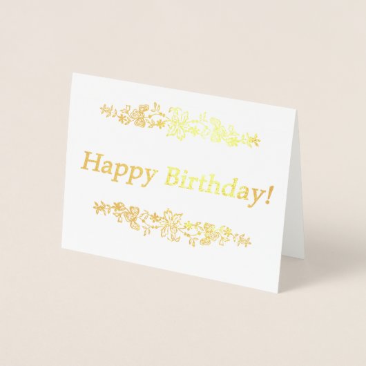 Carte Dorée Joyeux anniversaire ! (Devant)
