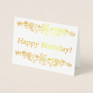 Carte Dorée Joyeux anniversaire !