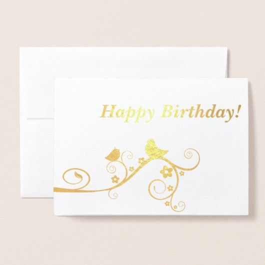Carte Dorée Joyeux anniversaire ! (Devant avec enveloppe)