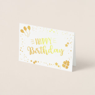 Carte Dorée Joyeux anniversaire