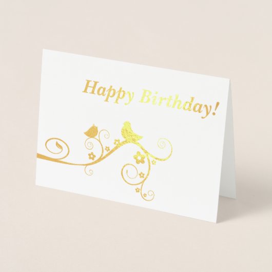 Carte Dorée Joyeux anniversaire ! (Devant)