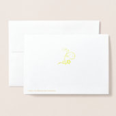Carte Dorée Joyeux anniversaire ! (Derrière avec enveloppe)