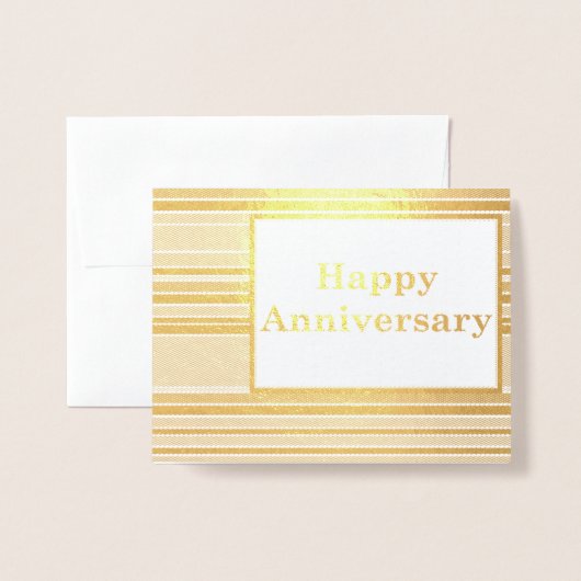 Carte Dorée Joyeux anniversaire (Devant avec enveloppe)